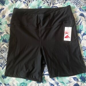 NWT black Woman’s size 1X, 16W-18W swim shorts, spanks.